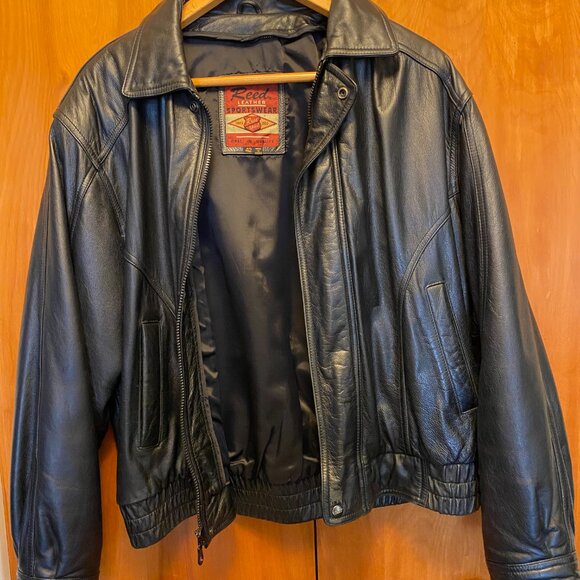 AUTHENTIC TYPE A-2 FLYER'S JACKET BLACK LEATER EXCELLENT CONDITION SIZE 42 - Picture 2 of 16